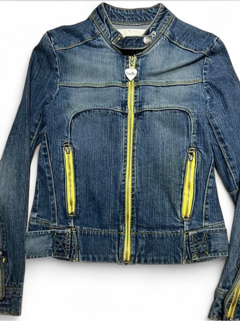 Vintage Luella denim motorcycle jacket
